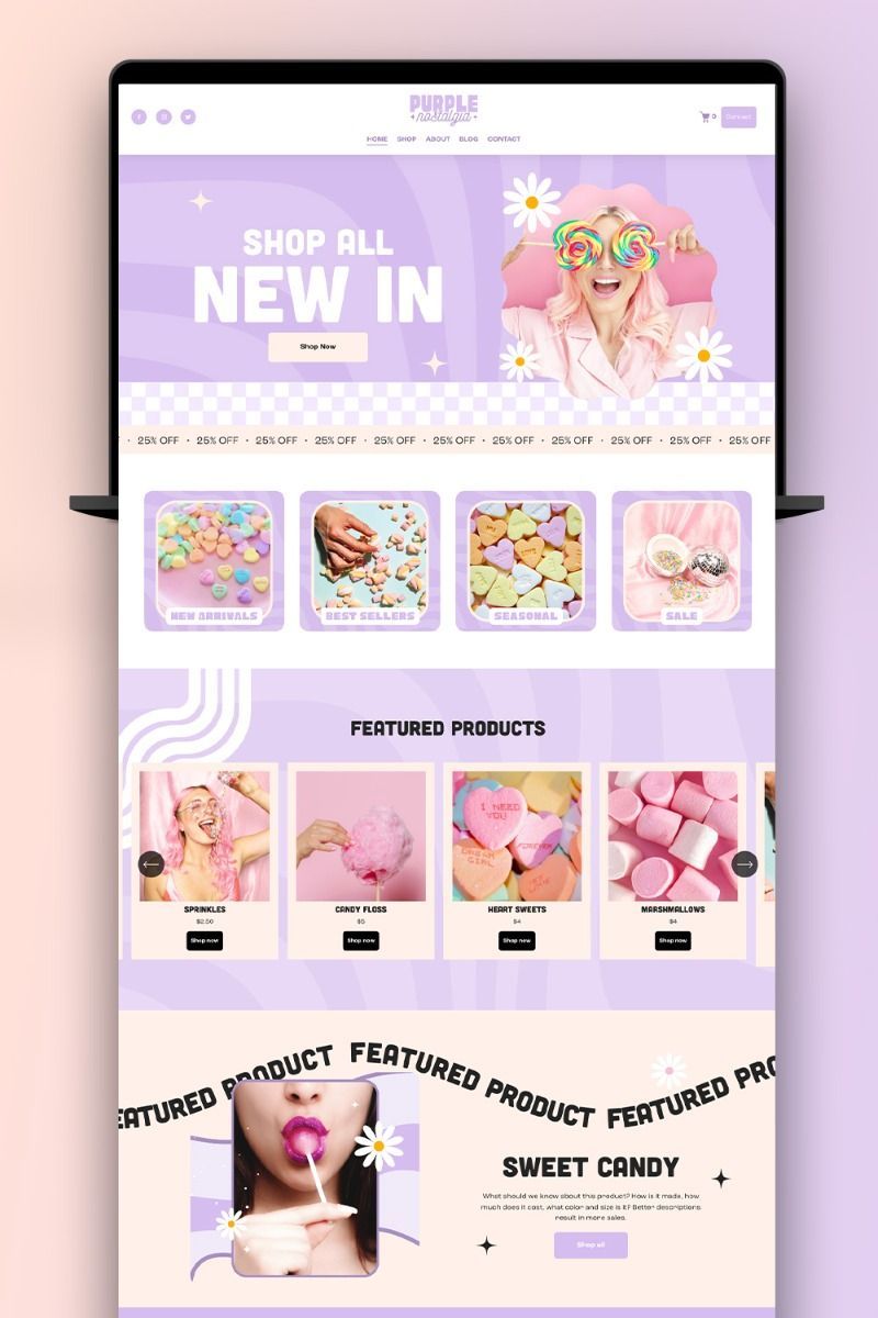 Trendy Y2K Squarespace Online Store Template