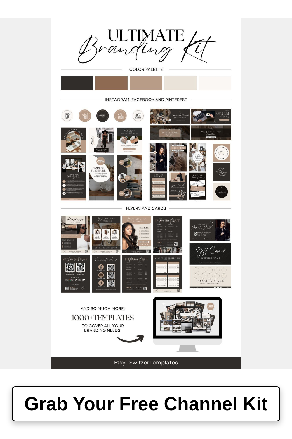Dark Business Aesthetics – Branding Templates Kit for Your Brand