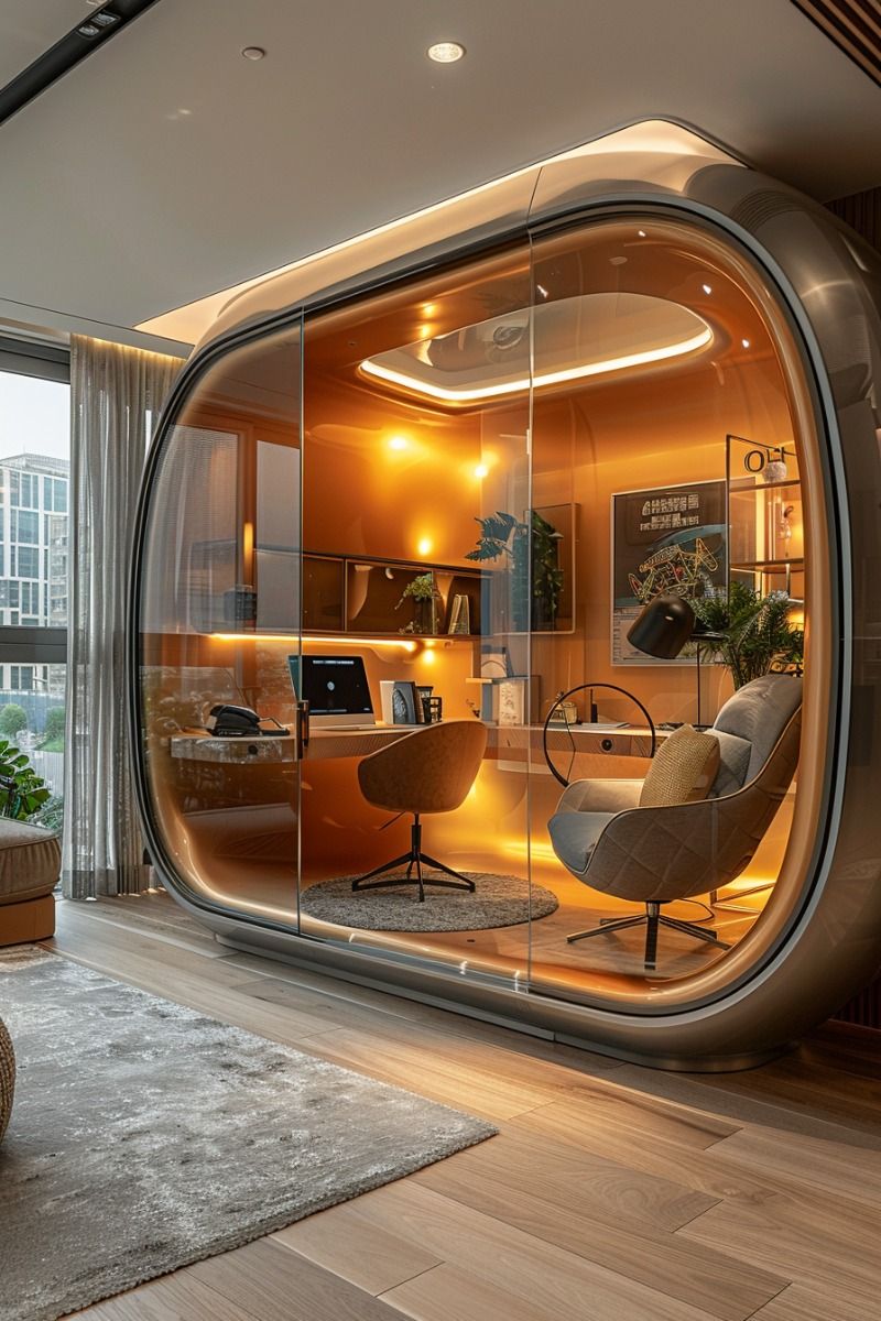 A high-tech home office