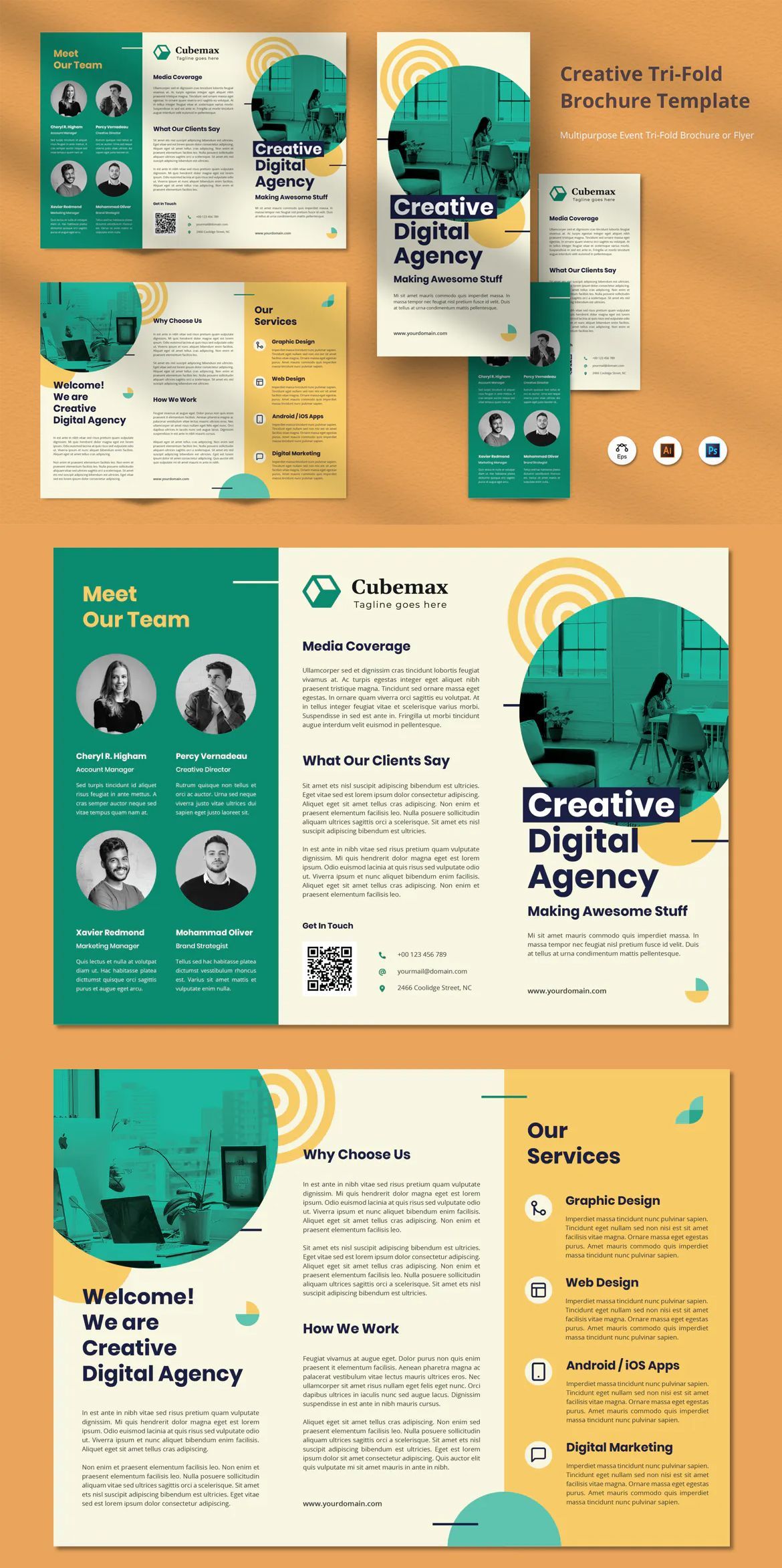 Business Brochure Design AI, PSD