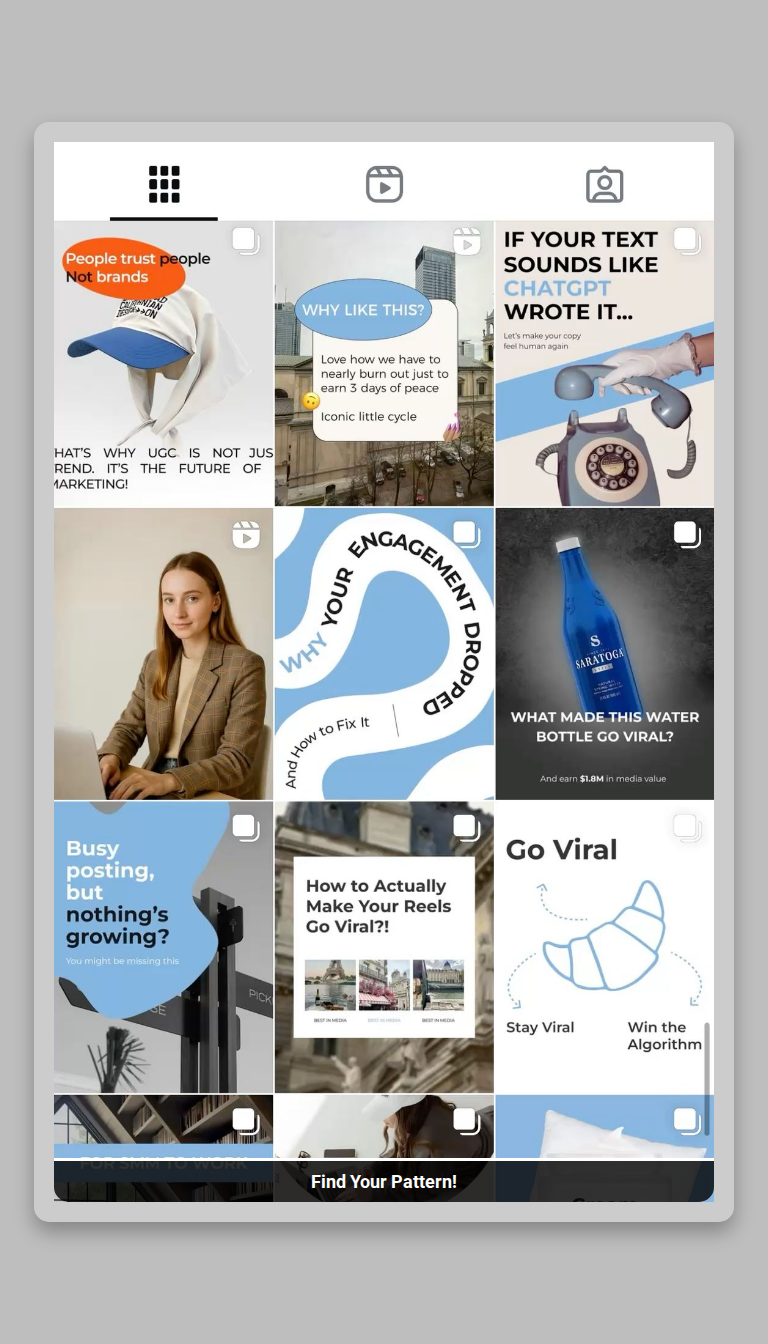 Creative Instagram Feed Layout Ideas for SMM/PR Agencies