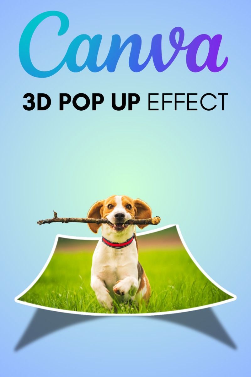 3d pop up effect in canva