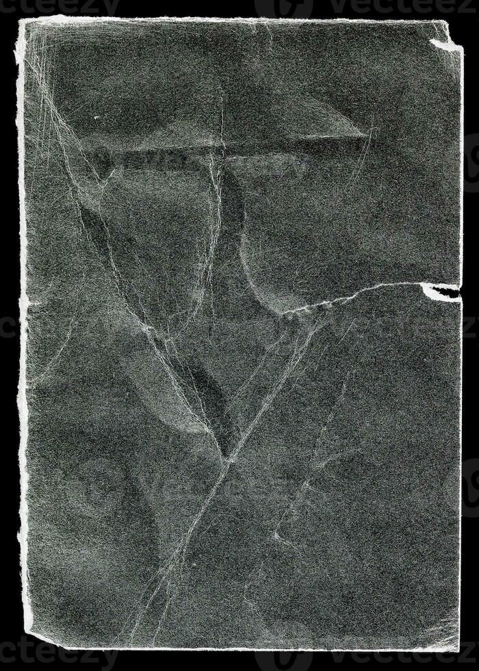 Rough Damaged Grunge Wrinkled Creased Folded Paper Cut. Authentic Distressed