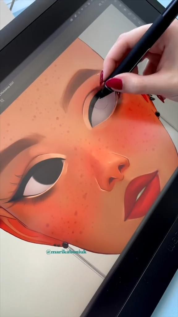 Sparkly Eye Time by @marikaboniuk – Stunning 3D Procreate Artwork