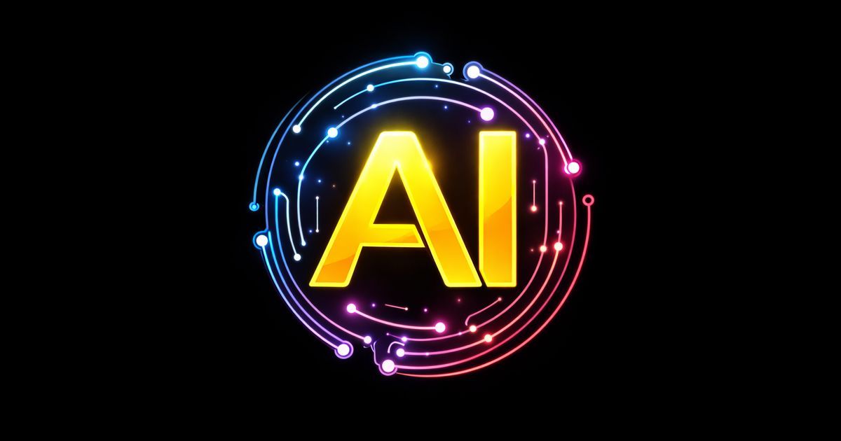 Futuristic AI logo design