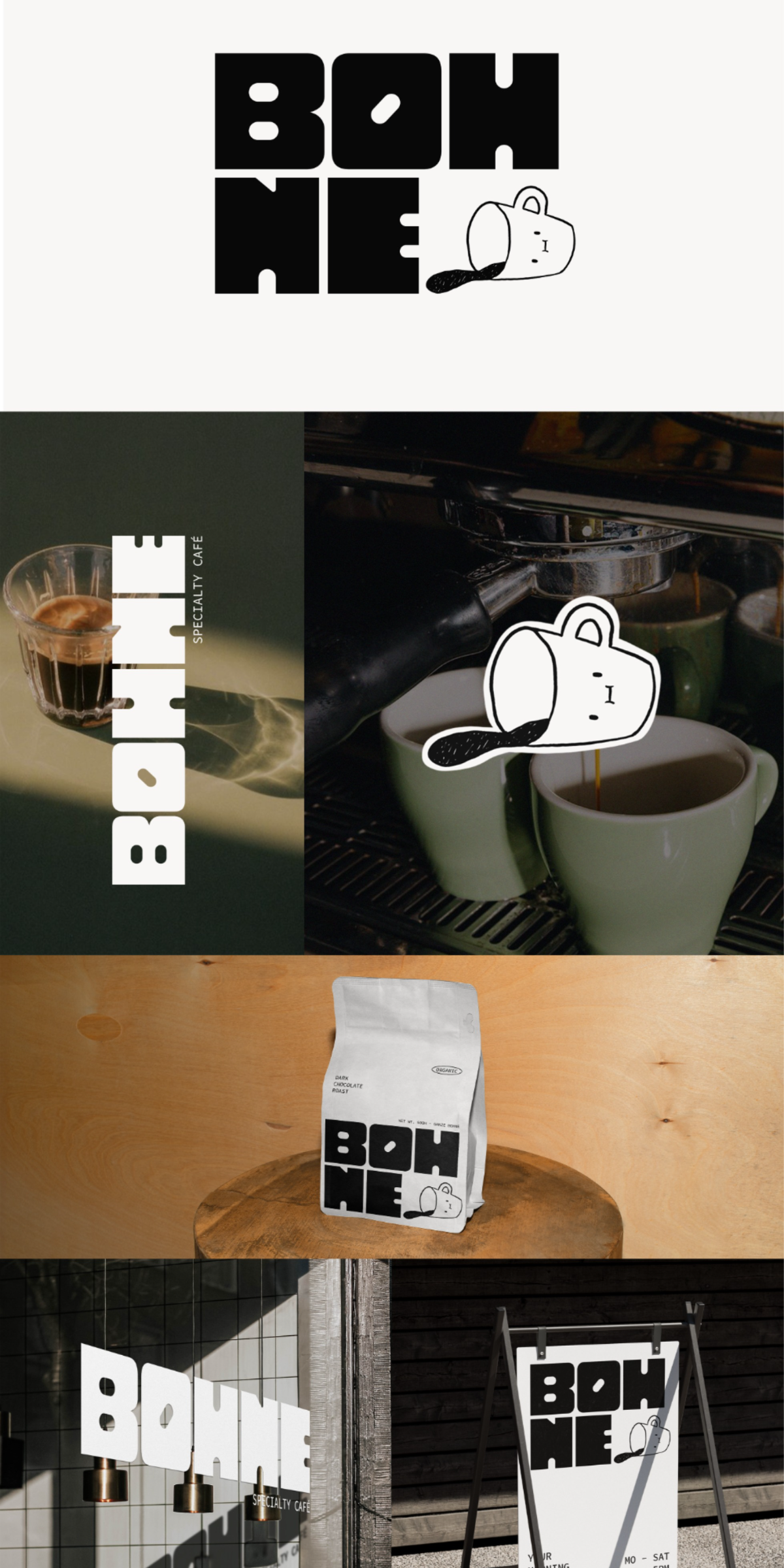 Café logo and illustraions brand identity
