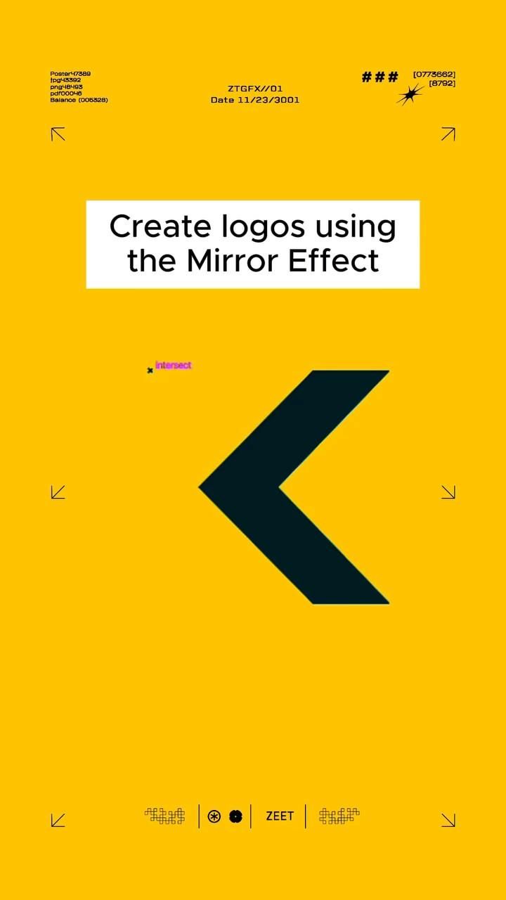 Easily create symmetrical logos using the Mirror Effect in Adobe Illustrator! This technique helps y