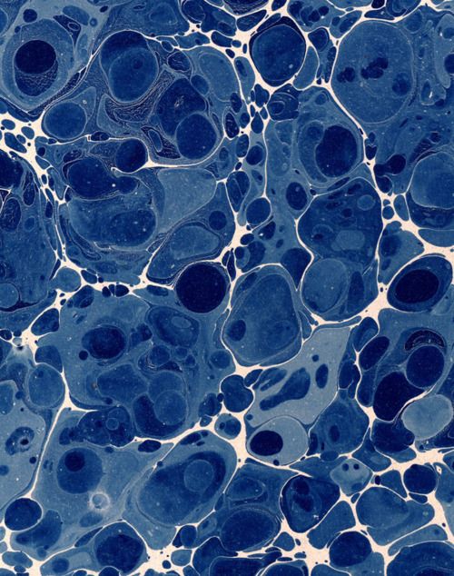 Vintage 19th c. marbled paper, Turkish pattern (1)