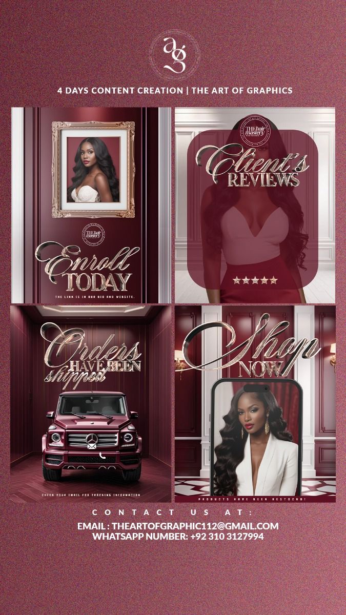 Custom Social Media Content, Instagram Post Flyers, Business Flyers, Hair Business Flyers, Wigs post