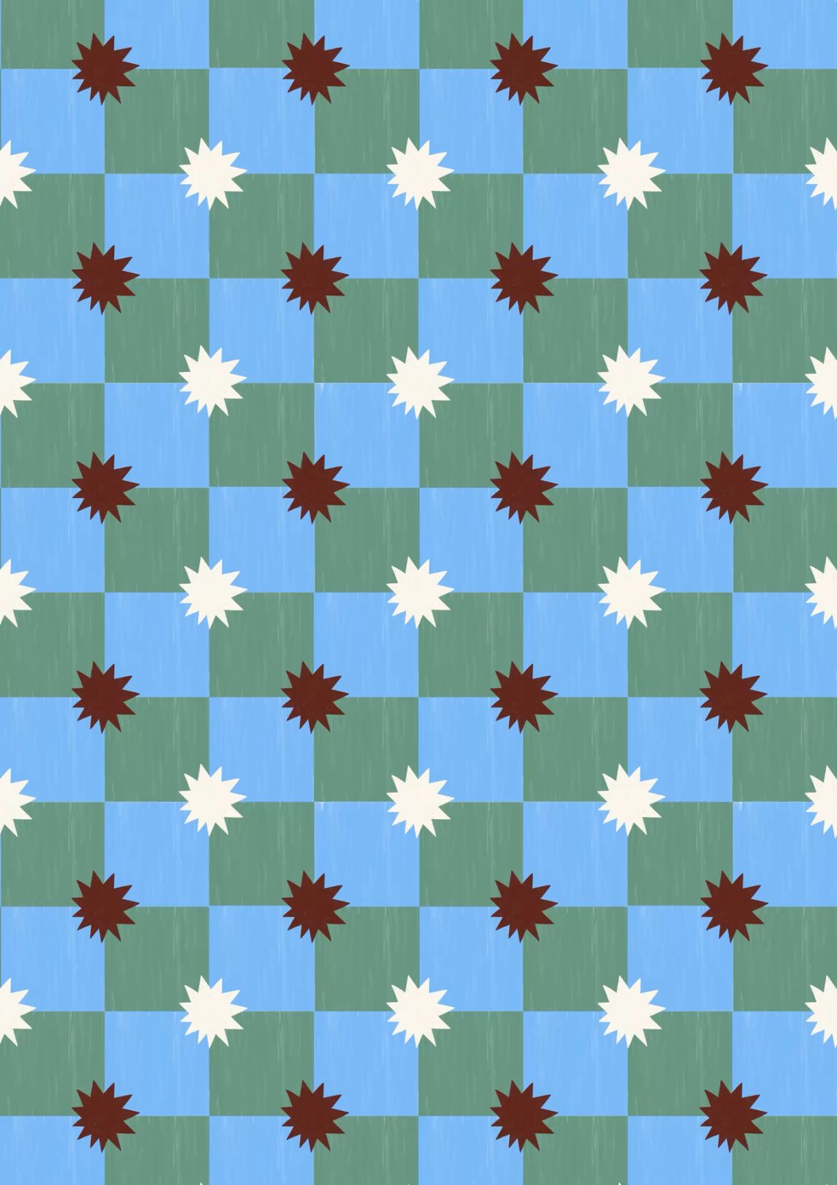 Blue and green checkerboard pattern