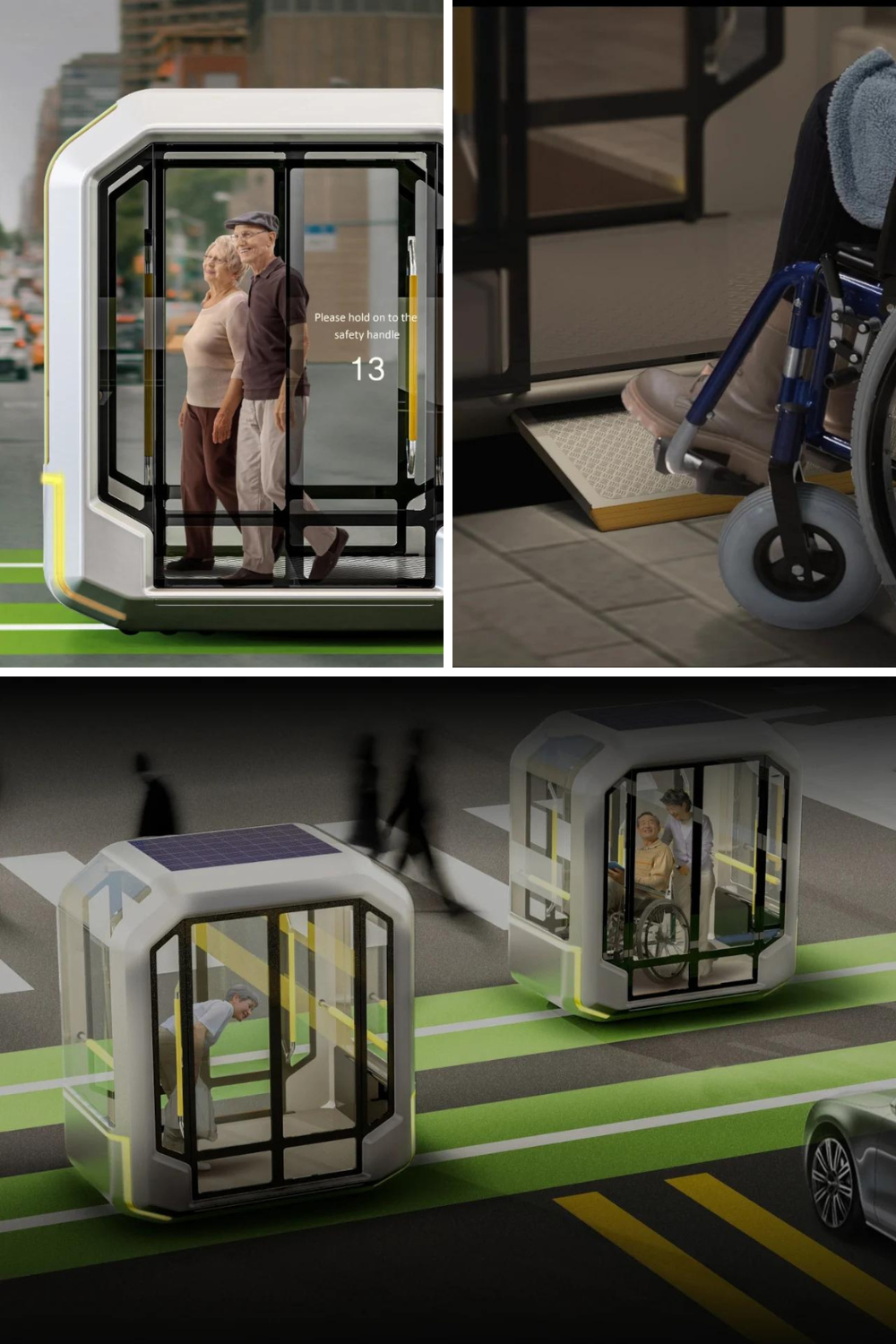 SELF-DRIVING POD HELPS MOBILITY-IMPAIRED PEDESTRIANS CROSS DANGEROUS ROADS