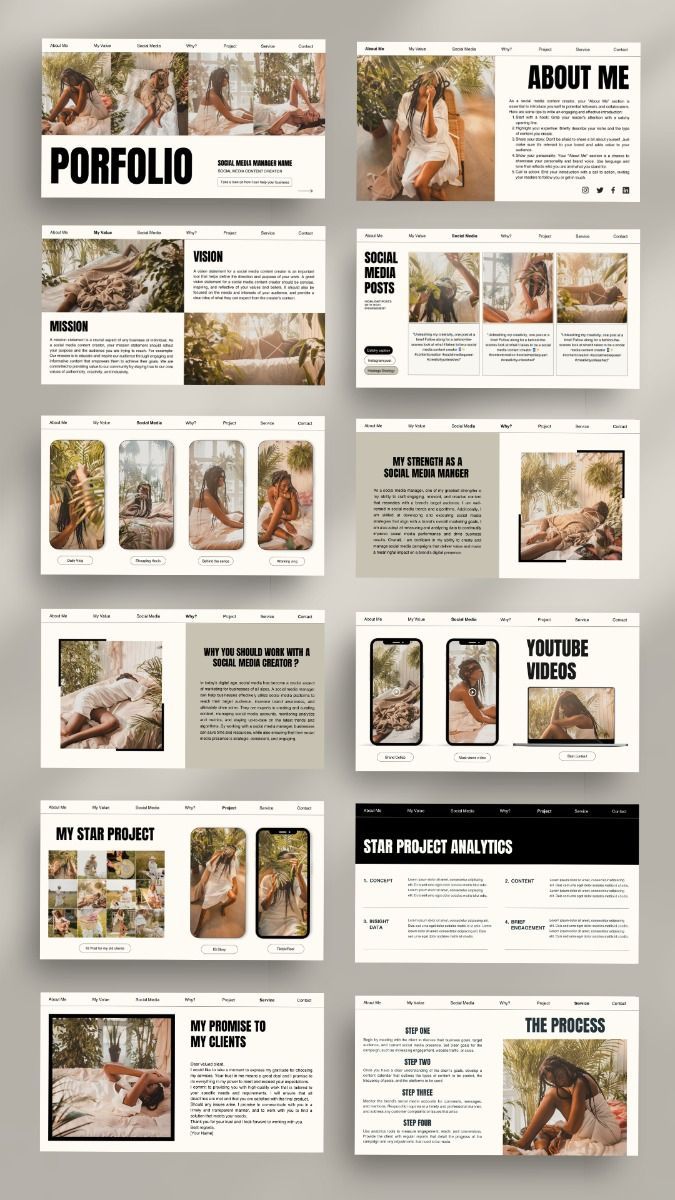 Social Media Manager Portfolio Website Template