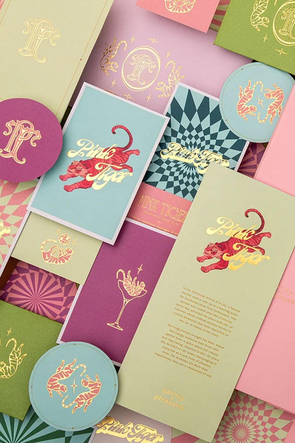 Pink Tiger: A Bold Retro Fusion in Asian Cuisine Branding
