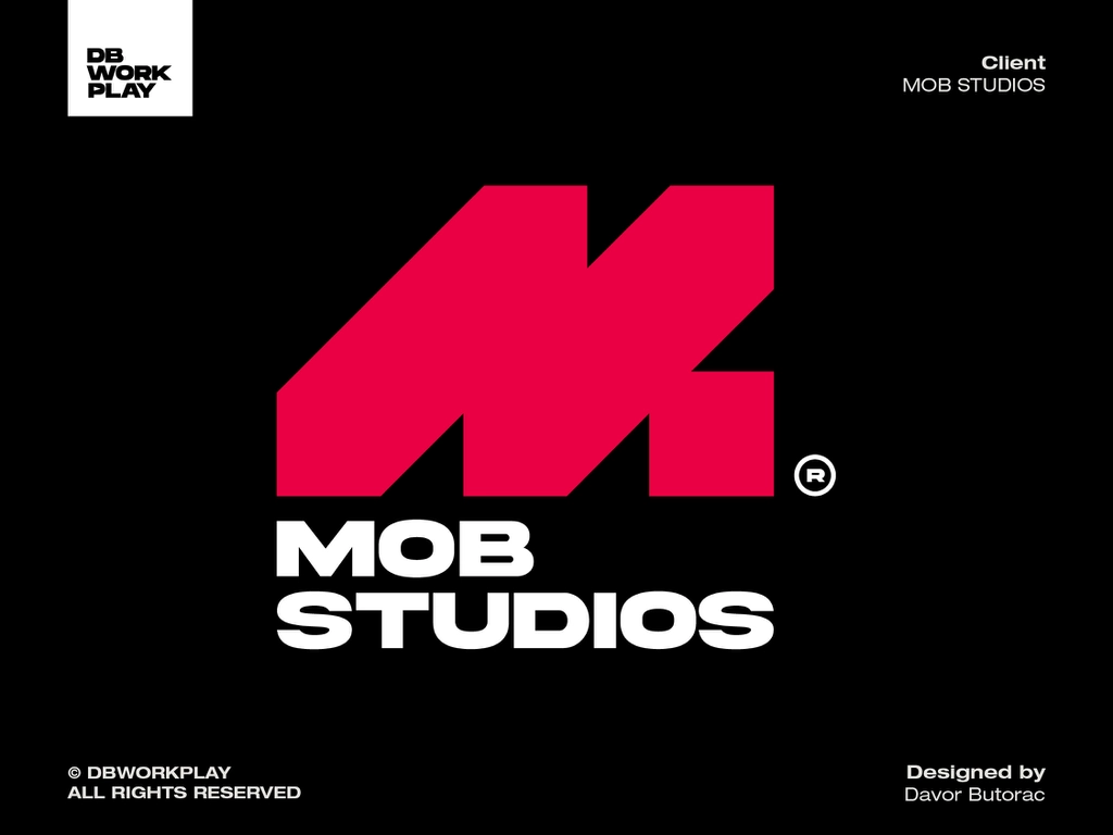 Stunning MOB Studios Logo Design on Bold Black Background – Creative Media Branding Inspiration