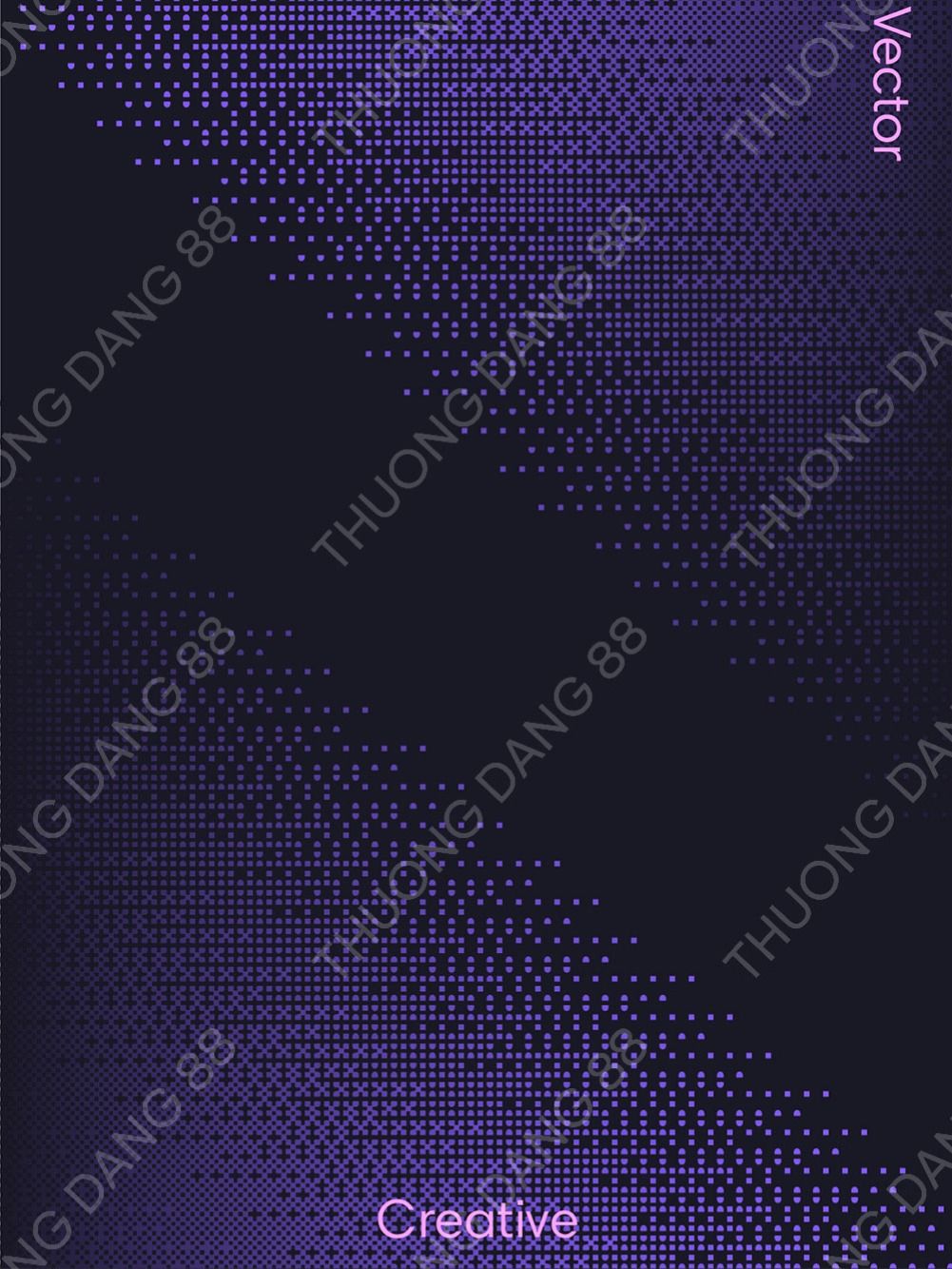 Pixel Dither Gradient Background in Purple with Abstract Waves