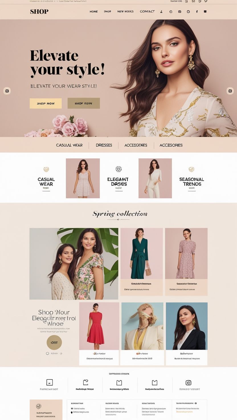 Luxury Women’s Wear – Elegant Clothing Store Landing Page