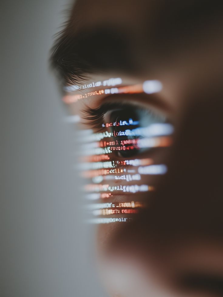 Eye with Code Reflection Photo on Lummi