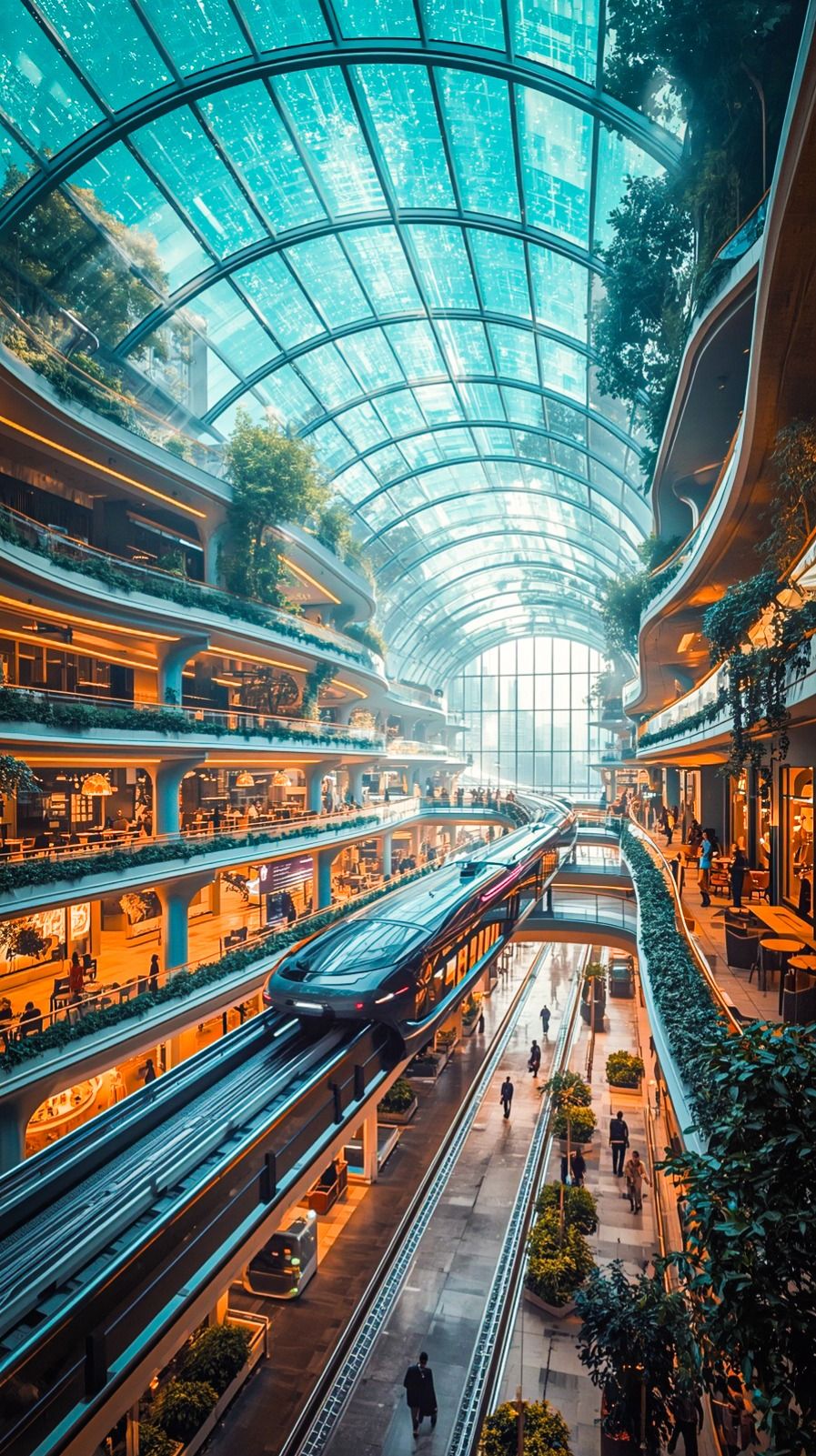 futuristic shopping mall / Ai generated.