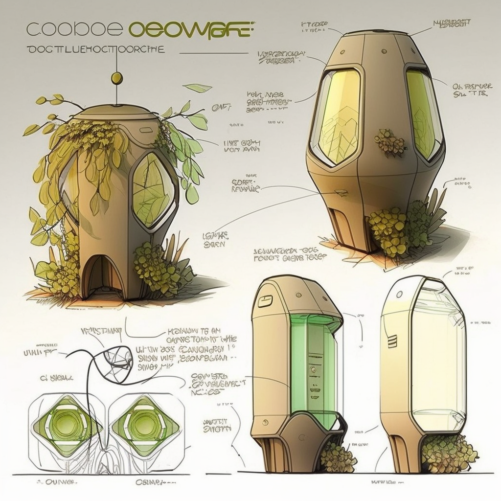 EcoHive Concept Designsketch by Florian Mack // A.I. driven design