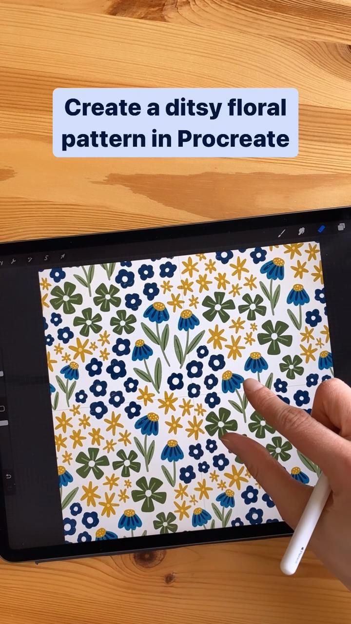 How to create a ditsy floral pattern in Procreate