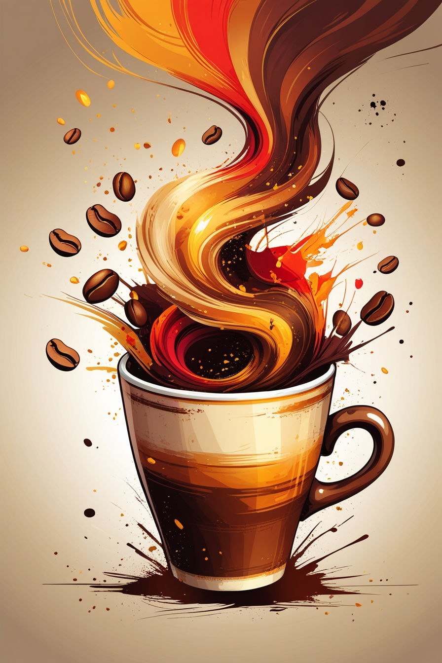 Dynamic Coffee Abstract