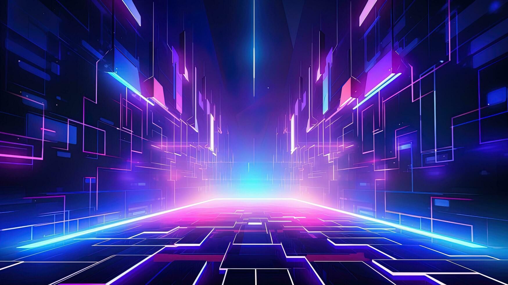 Download Abstract neon light gaming background, generated by AI for free