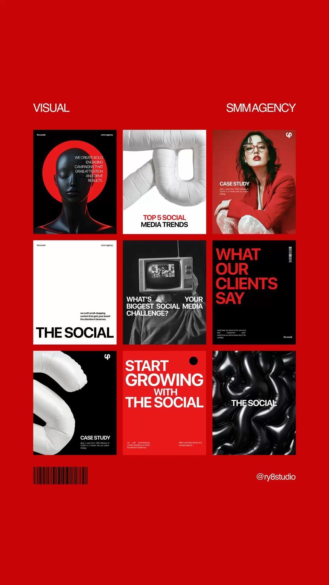 Instagram Template For Business Social Media Design Layout