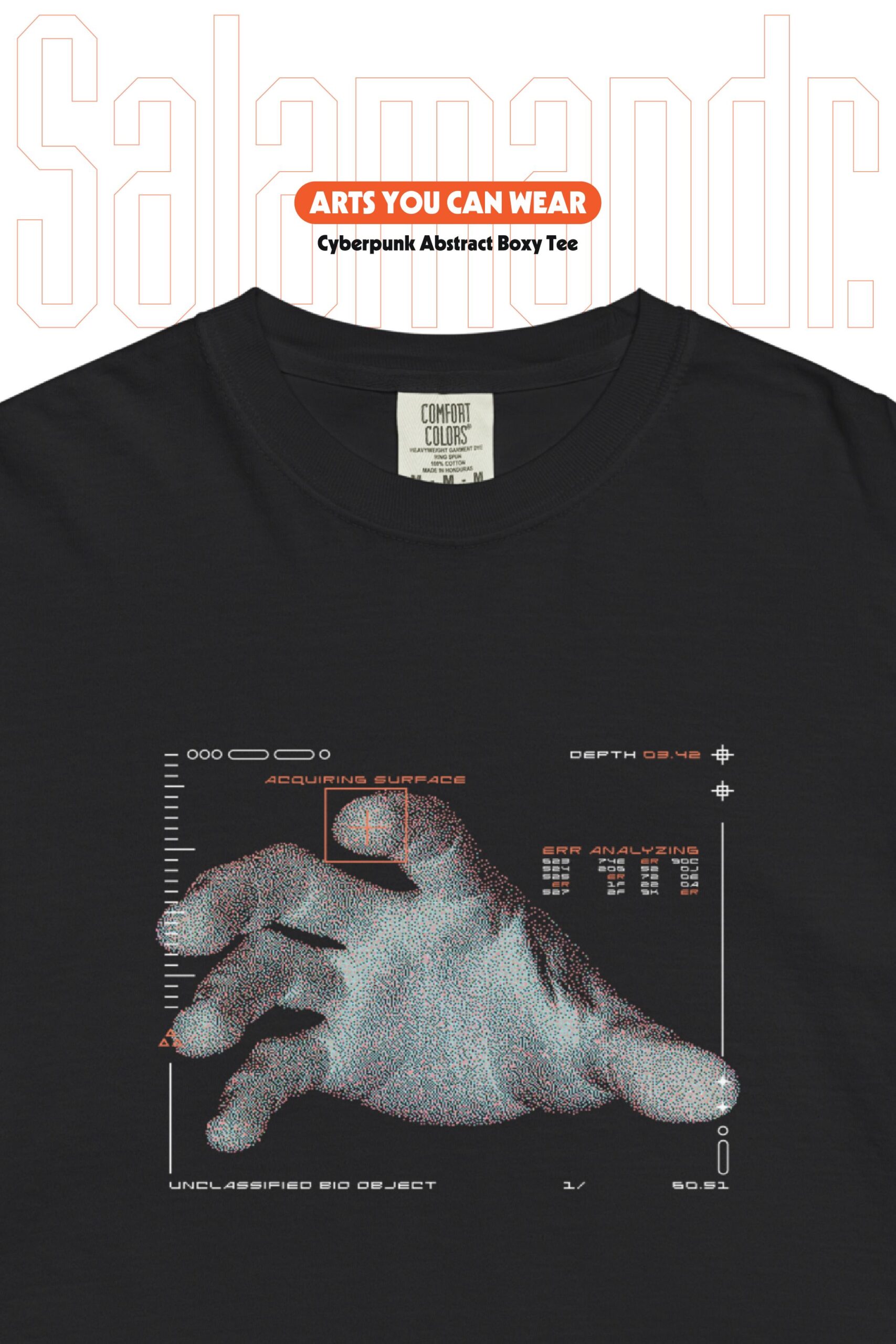 Cyberpunk Hand Graphic Tee | Futuristic Art T-Shirt