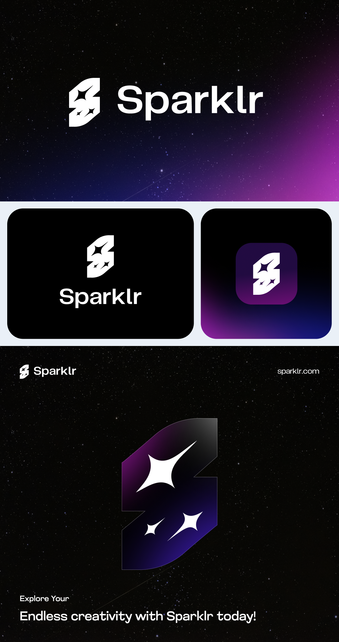 Sparklr – AI Image Generator Logo Mark for sale