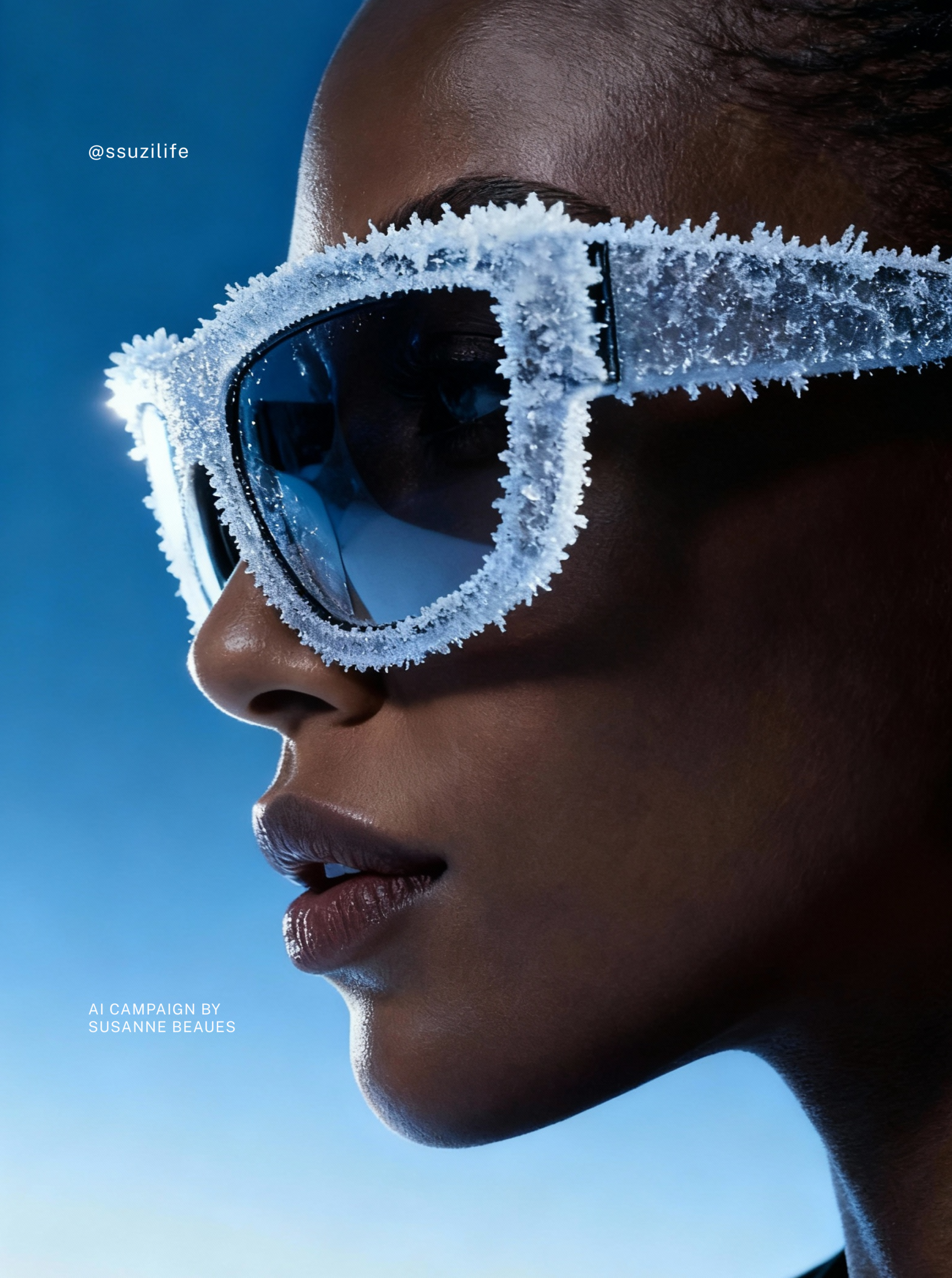 Christmas New Year Glasses AI Magazine Advertising Marketing Campaign