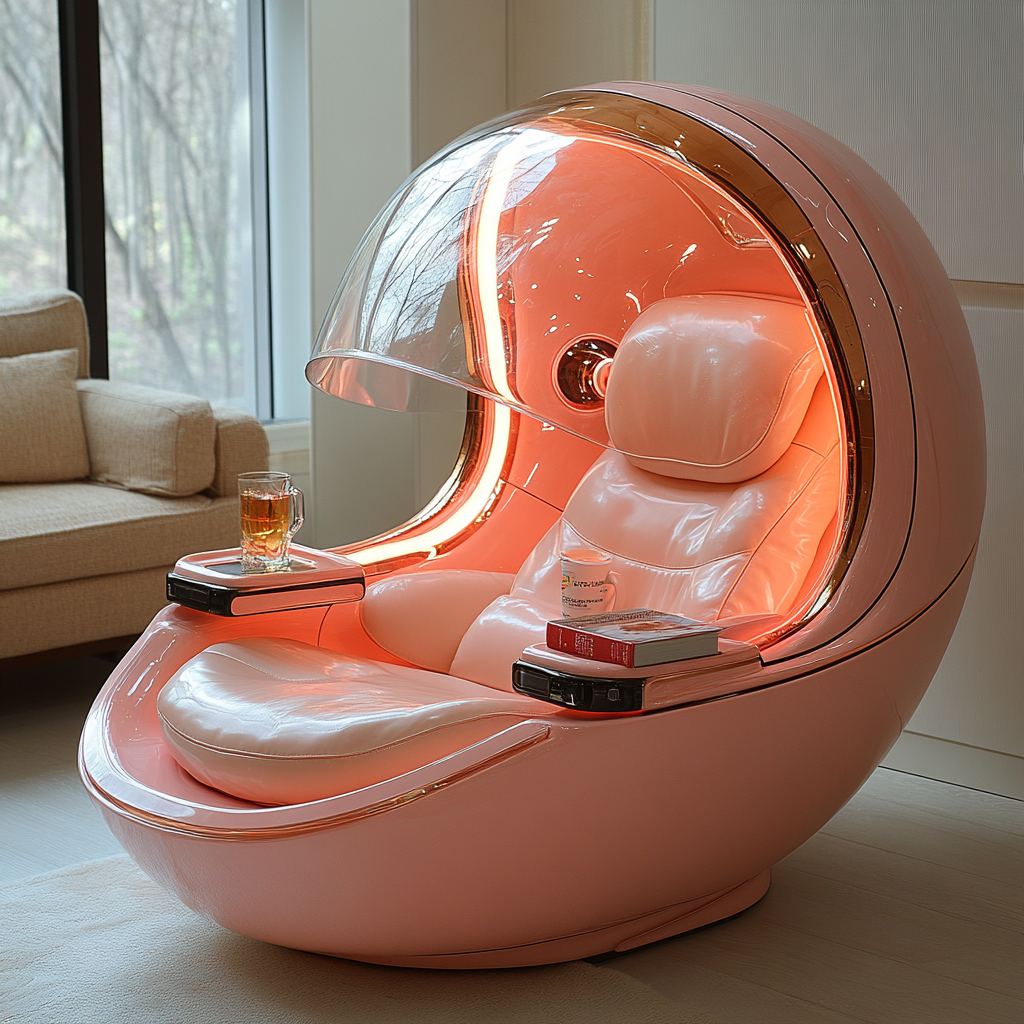 Helmet Shaped Reading Pods: Innovative Design for Modern Bookworms