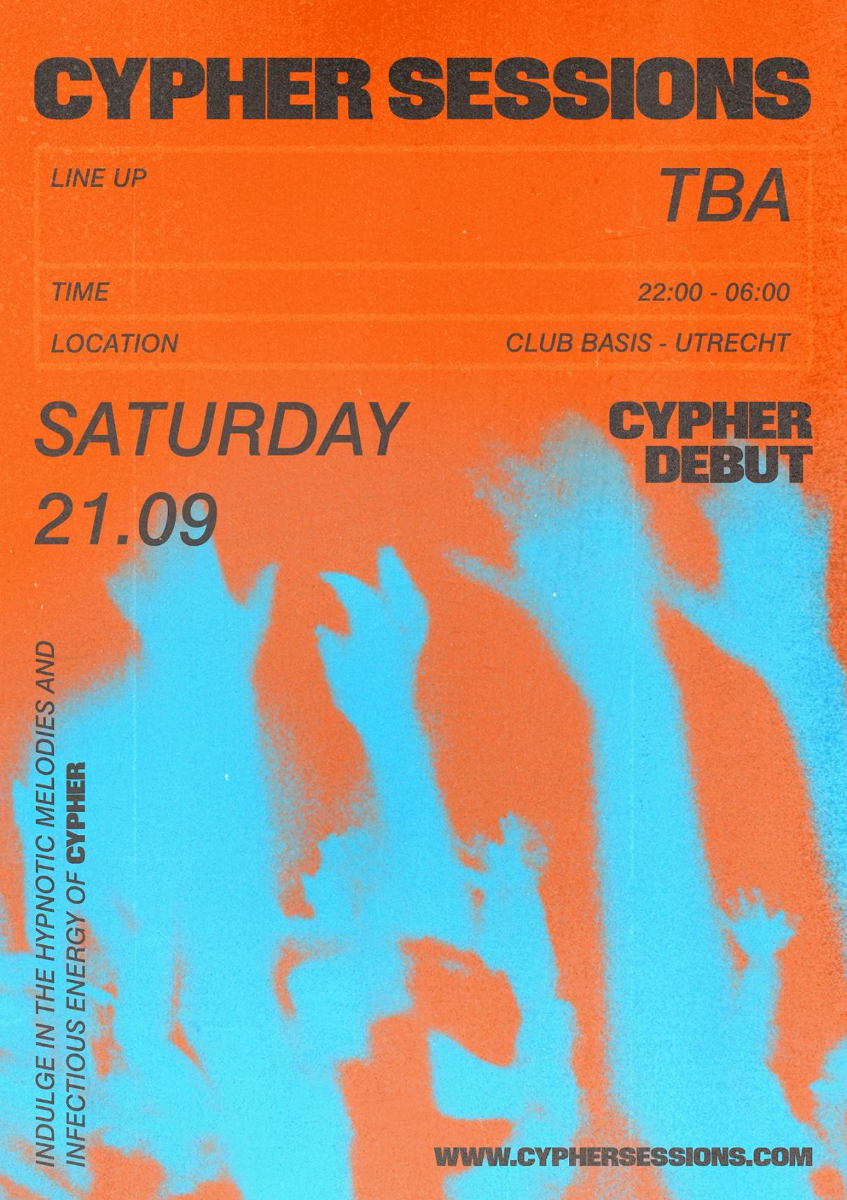 Techno party poster design