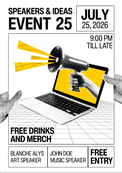 FREE CANVA TEMPLATE: Modern Risograph Social Media Poster