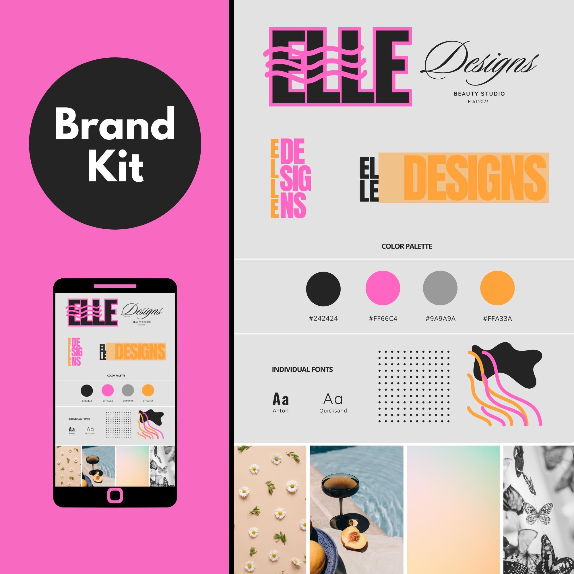 DIY Brand Kit Design: Unique Custom Branding & Logo Templates