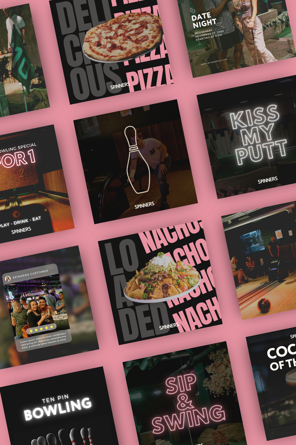 Bold, Fun and Pink Instagram Grid Design | Branding by The Frame Agency