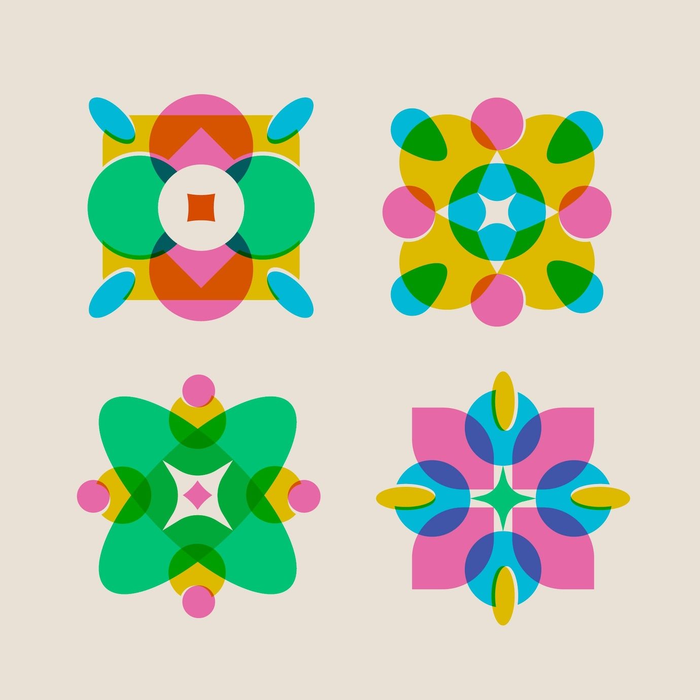 Flat design risograph element collection | Free Vector