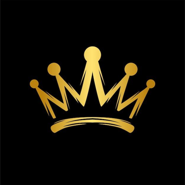 Luxury crown logo design template inspiration, vector illustration. | Premium Vector