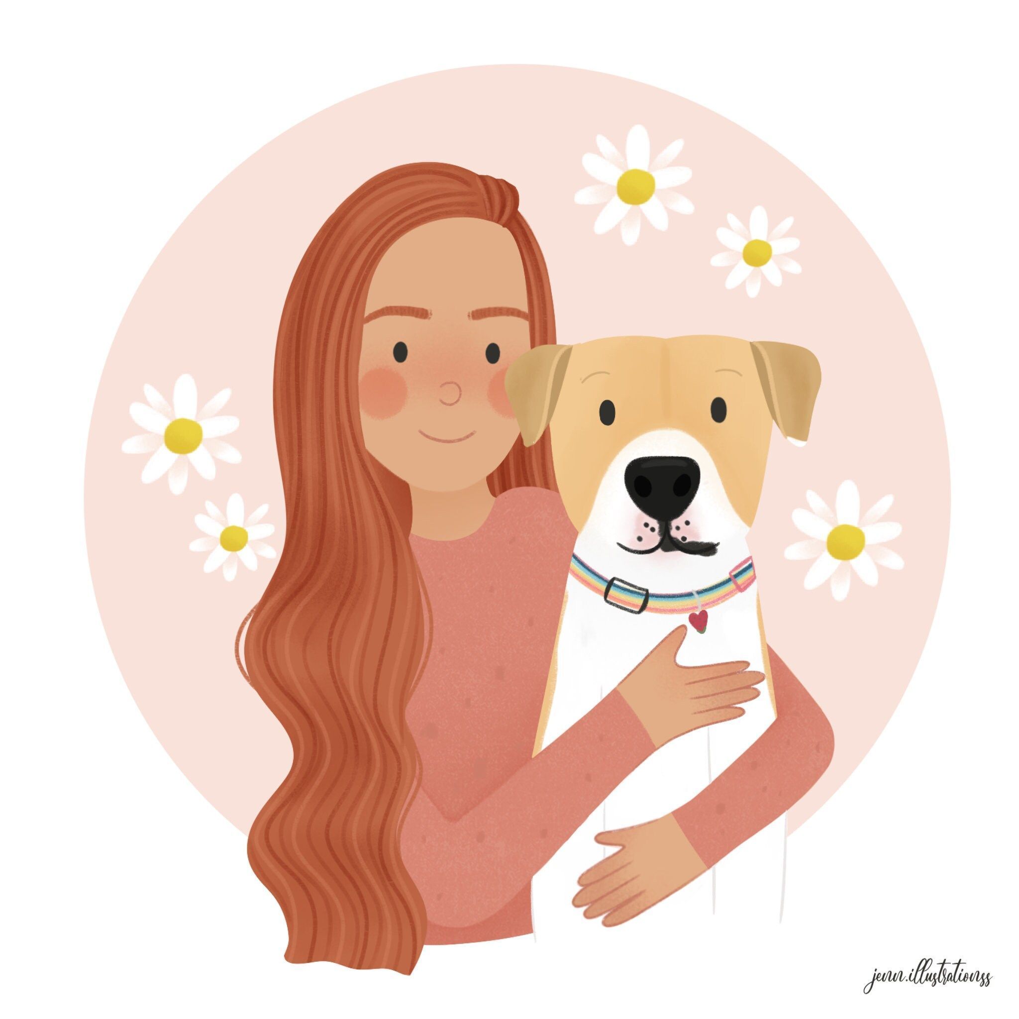 Cherish Your Family: Custom Waist Up Portraits & Pet Art!
