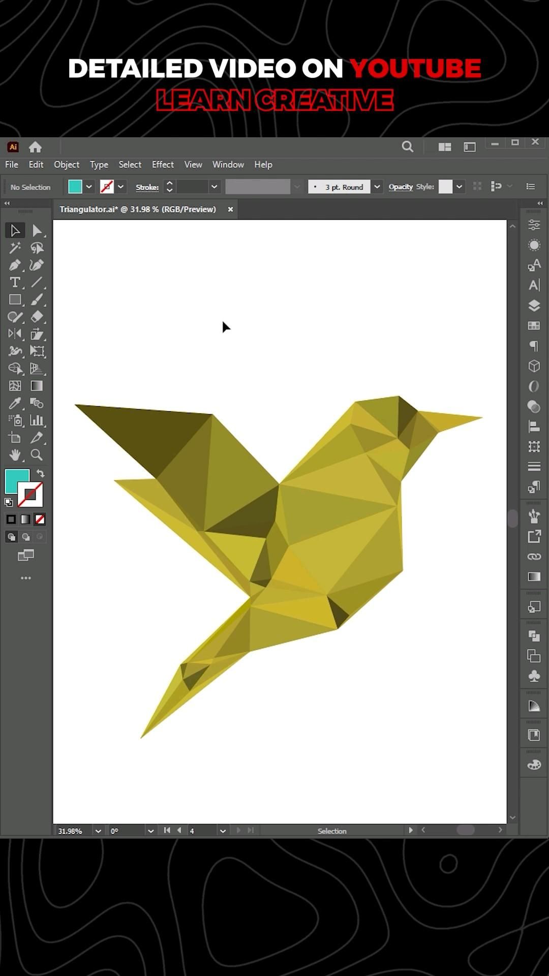 Low poly design in Illustrator using triangulator