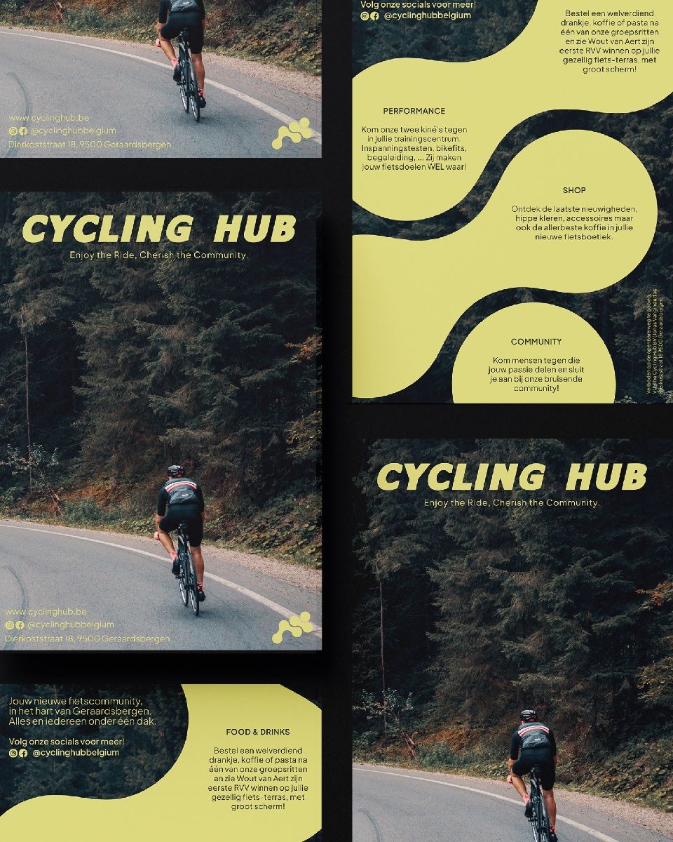 Studio Conquesta’s Brand Identity for Cycling Hub — Your new bike community