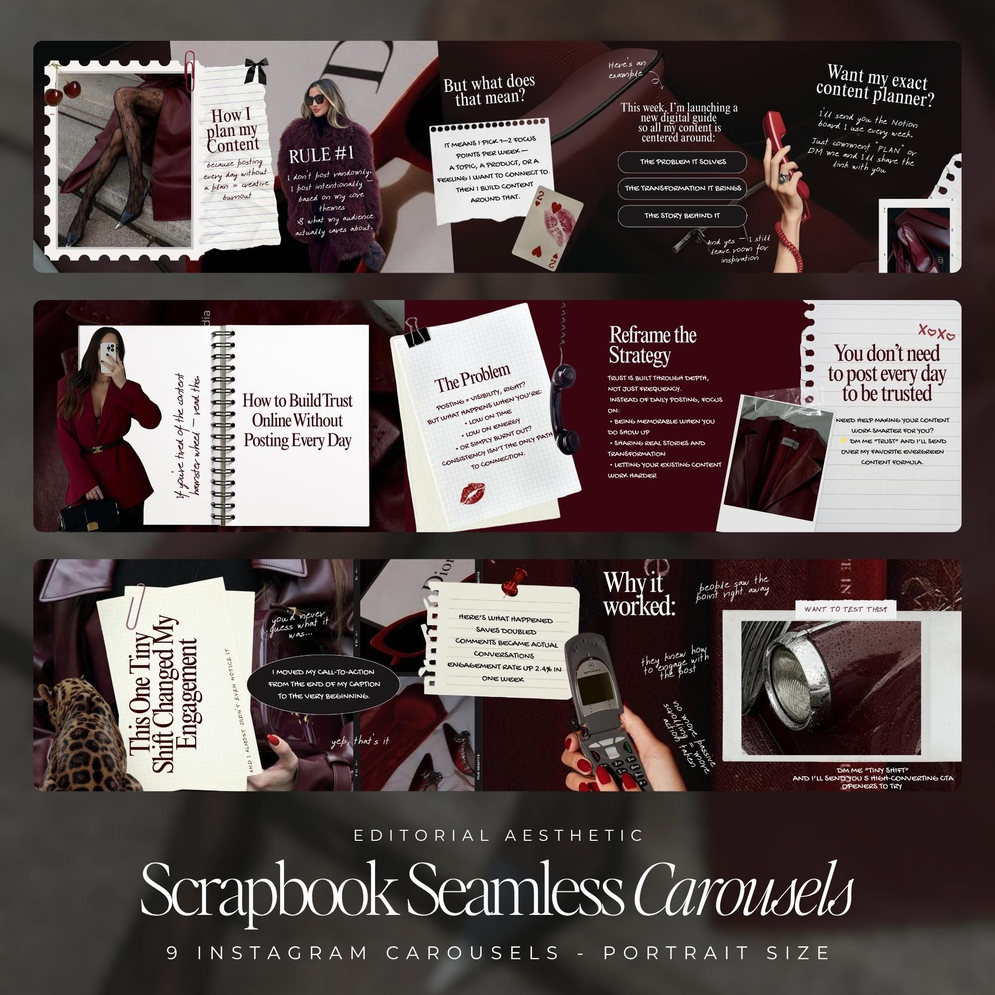 Carrousel Instagram transparent | Carrousel esthétique Instagram | Publications Instagram du carrousel | Articles de carrousels de scrapbooking | Carrousels tendance en toile