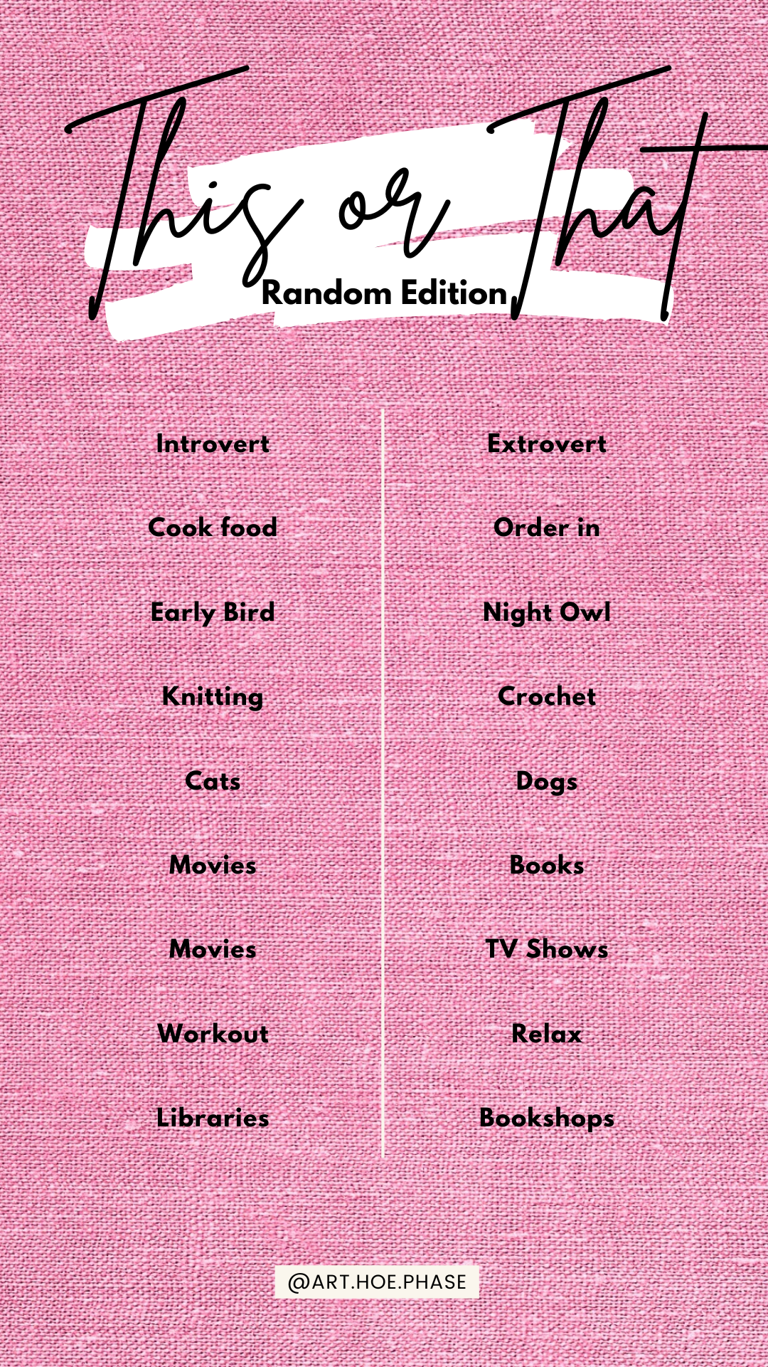 This or that – Instagram Story Template