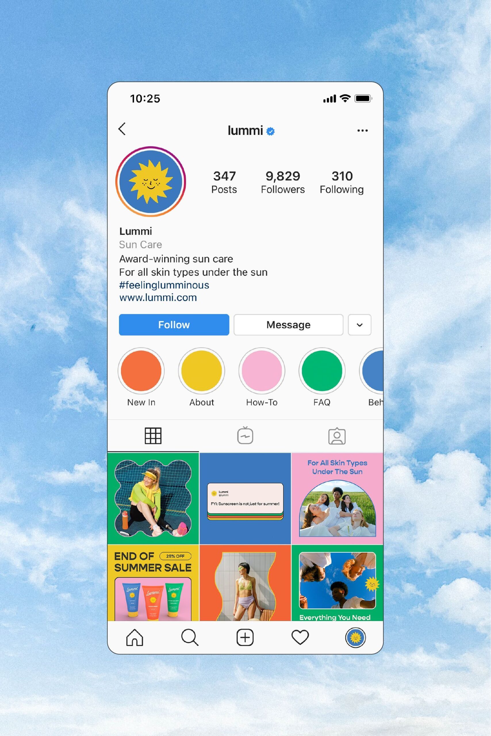 Vibrant & Playful Instagram Feed Ideas for Suncare Brands