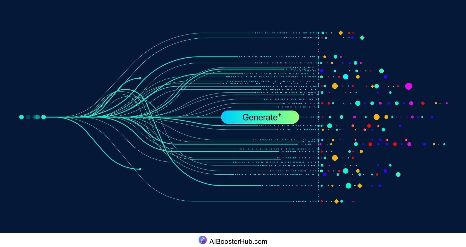 Illustration of abstract stream information with cyan line and dot. Big data, technology, AI, dat…