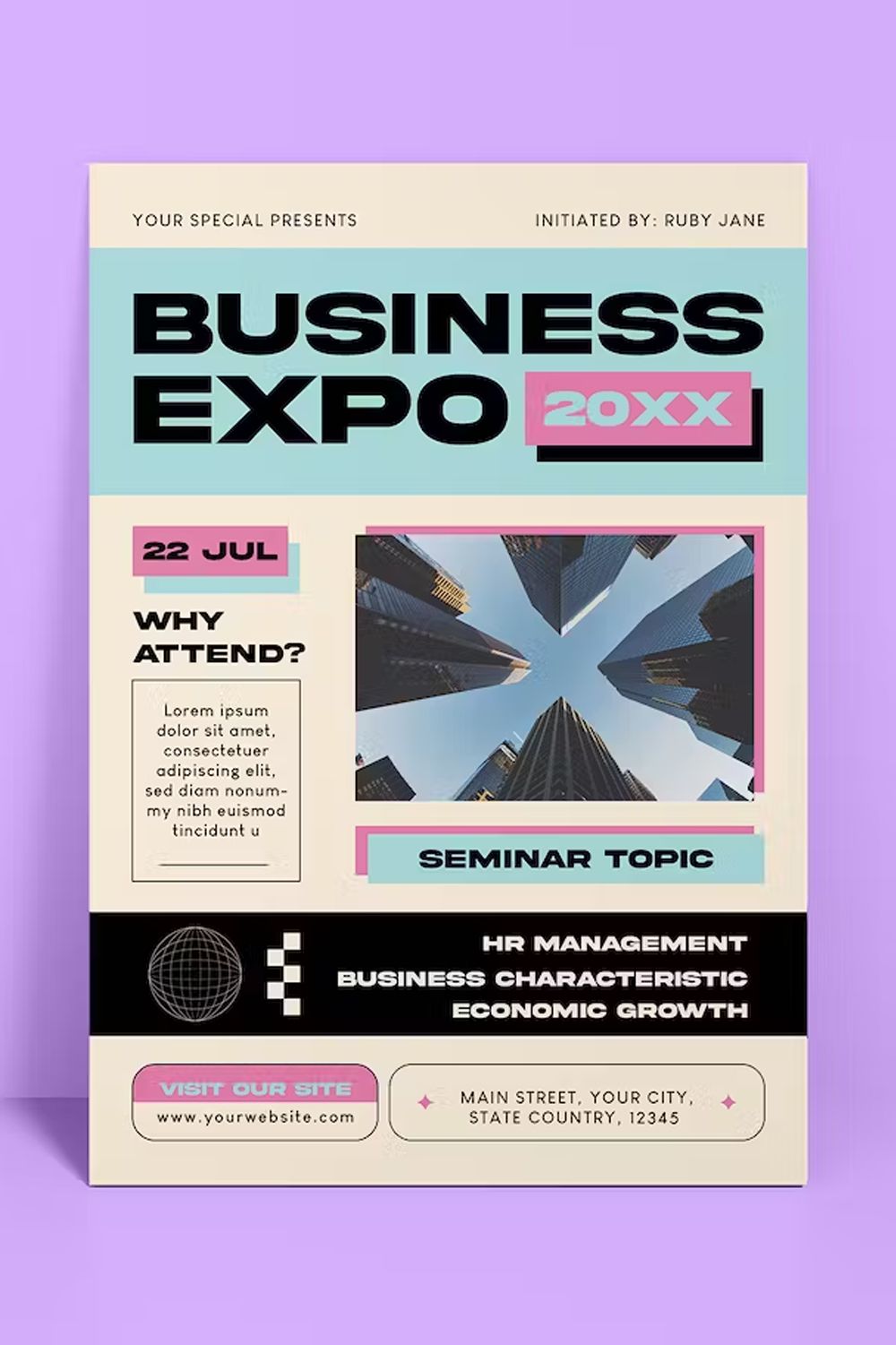Business Expo Flyer Template AI, EPS, PSD