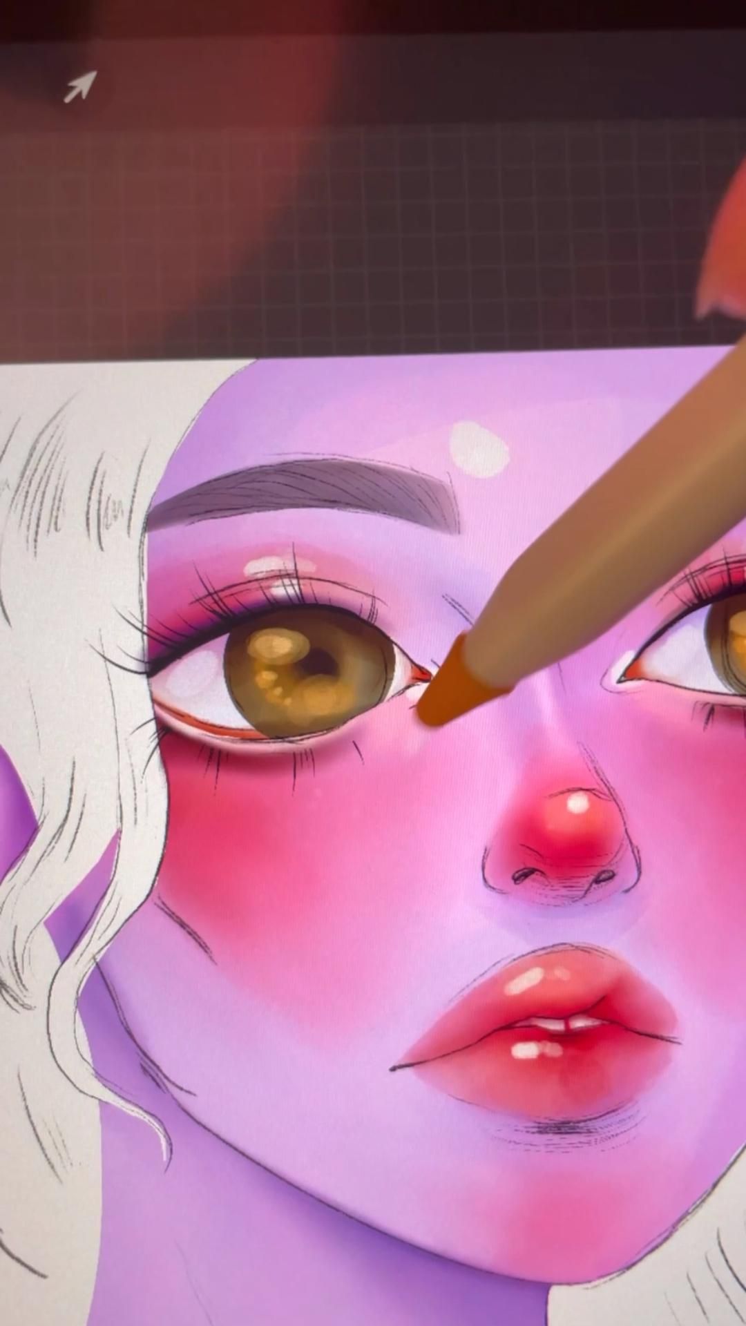 IRISTOCAT DIGITAL ILLUSTRATION PROCESS VIDEO, portrait illustration, female portrait, procreate art