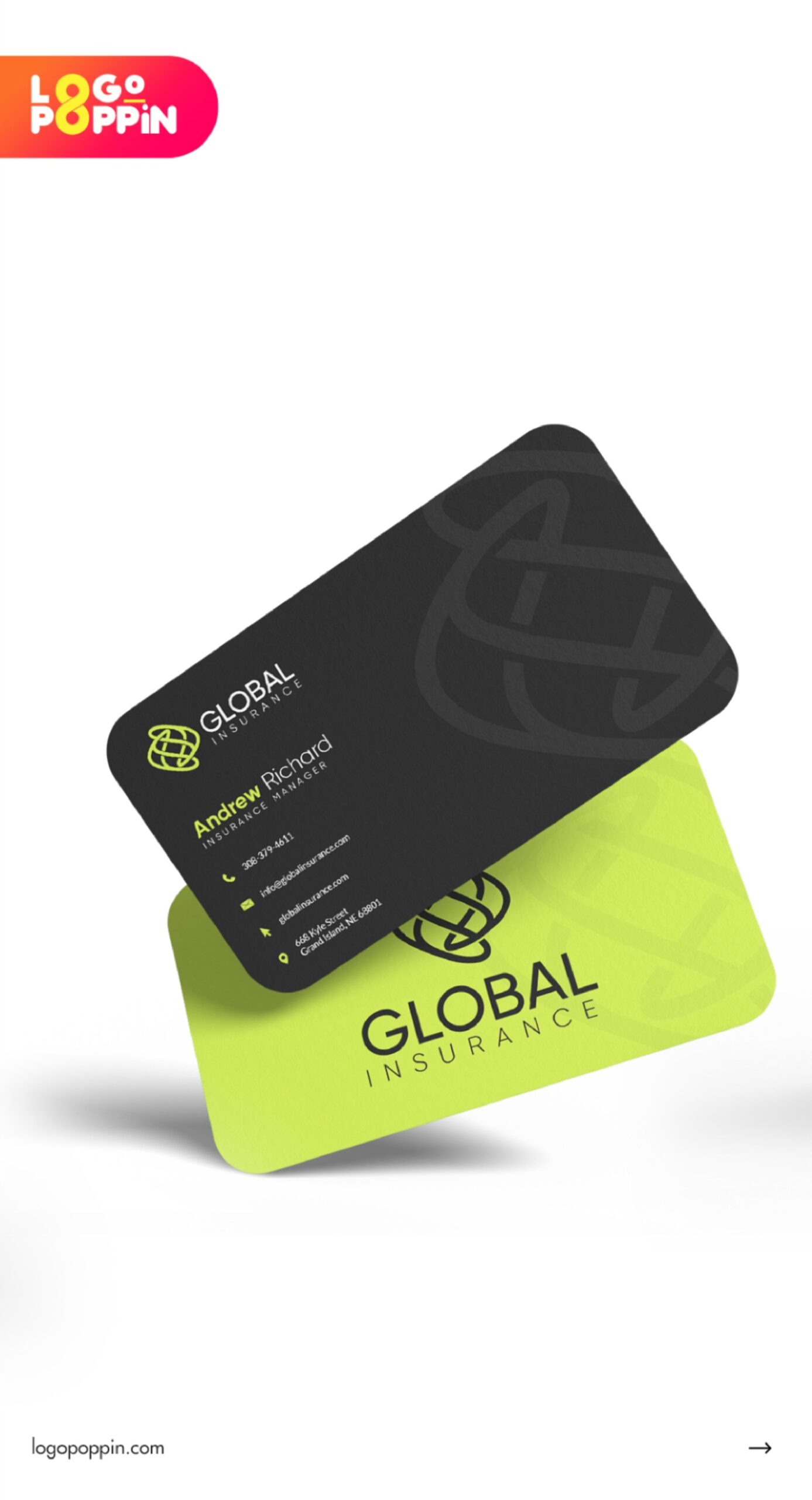 Insurance Business Card Design Inspiration