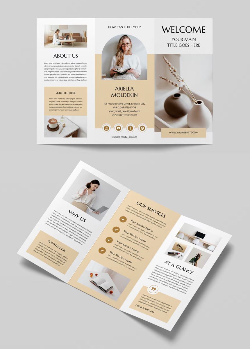 Business Trifold Brochure Template INDD, DOCX