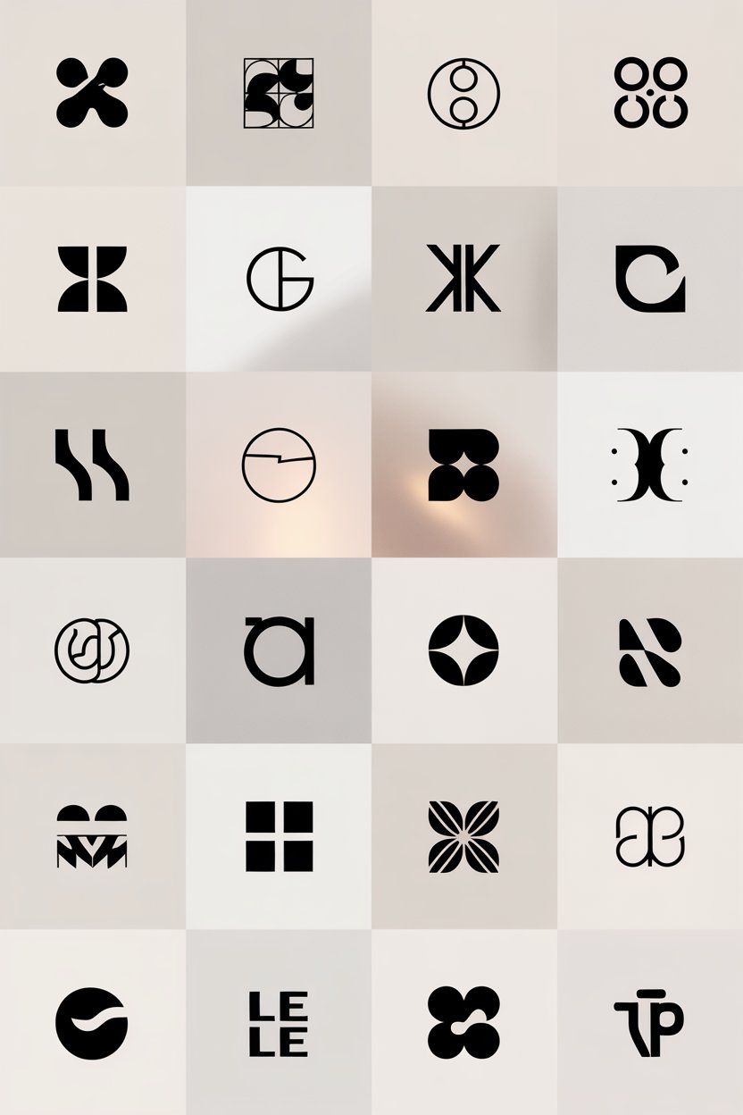 20 Minimalist Black & White Logo Designs