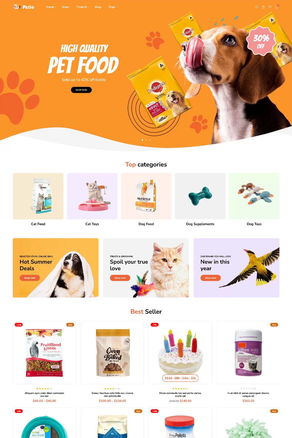 Petio – Pet Store WooCommerce WordPress Theme